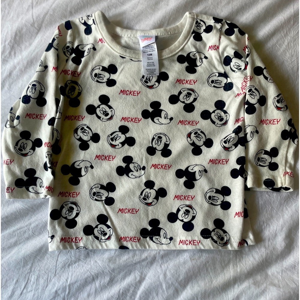 Baby Boys Disney Mickey Mouse Long Sleeve Top